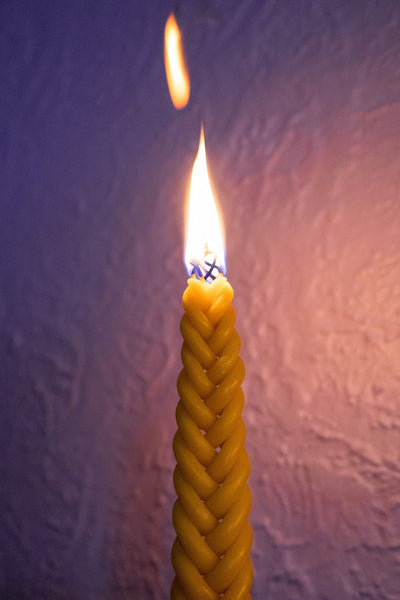 Braided Beeswax Candle - 5 Wick