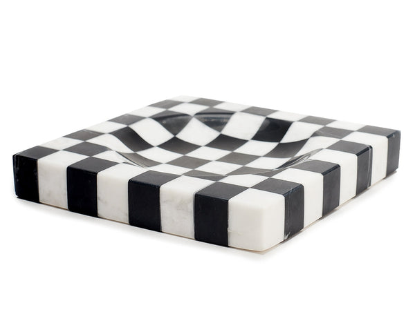 Checkered Ashtray - Marble