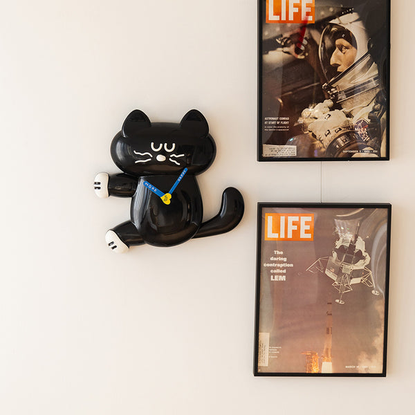 Romane Brunch Brother Mogry Moving Wall Deco Clock - Black