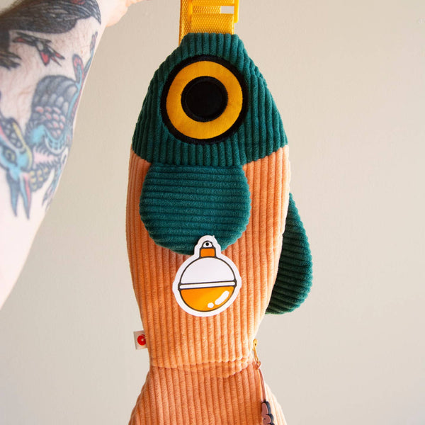 The Fish Bag - Coral/Dark Green