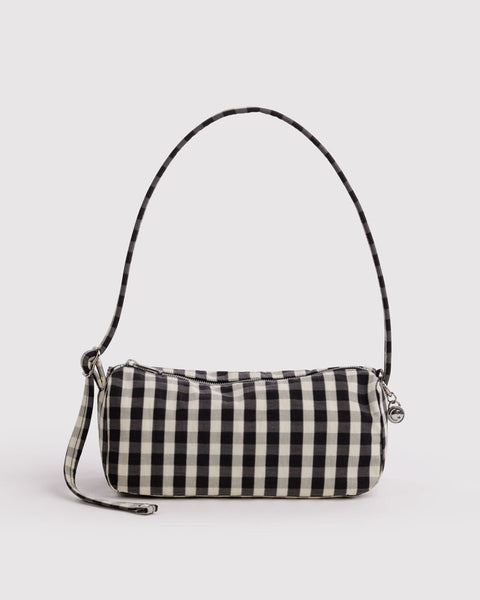 Nylon Loaf Bag - Black And Cream Gingham
