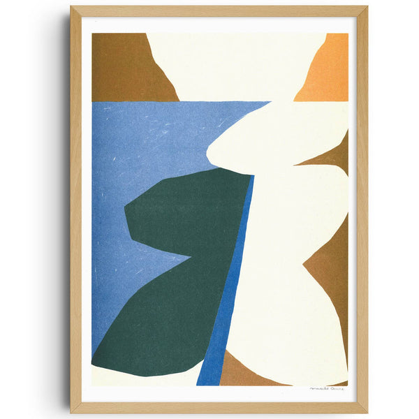 Coastline Risograph Print