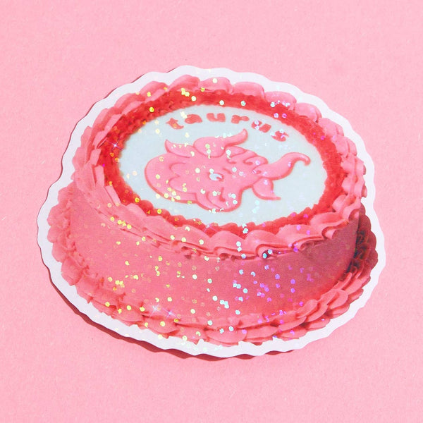Taurus Glitter Horoscope Cake Sticker