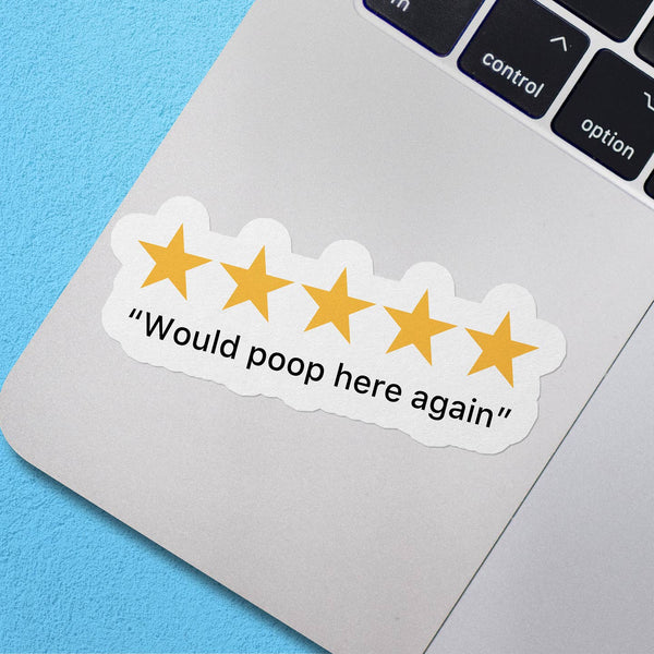 5 Star Poop Sticker