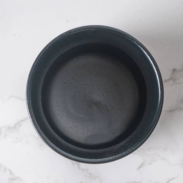Neko Cat Black Glazed Tea Cup