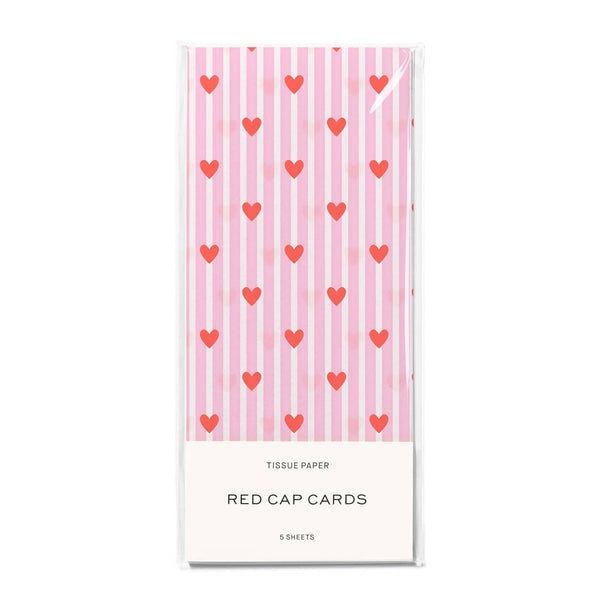 Red and Pink Hearts Tissue Paper
