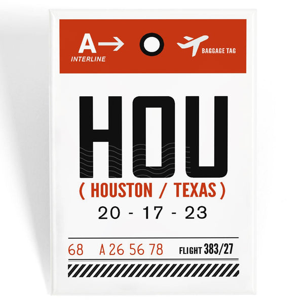 HTX Luggage Tag Magnet