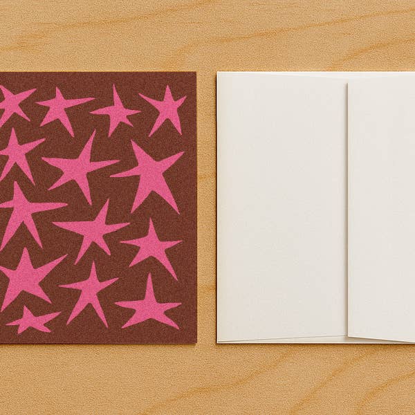 Pink Stars Card