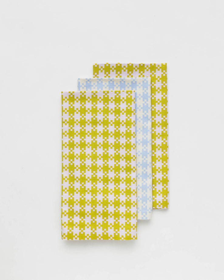 Reusable Cloth Set - Pastel Pixel Gingham