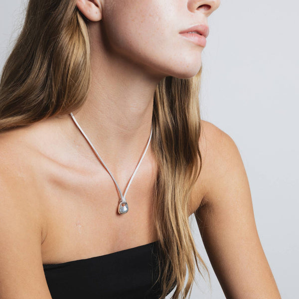 Odette Necklace in Grey and Sterling Silver