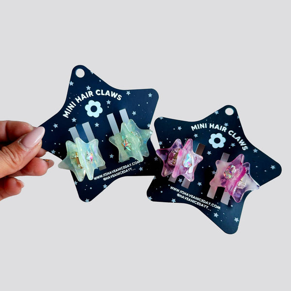 Cosmo + Wanda Star Mini Hair Claws - Set of 2 Each