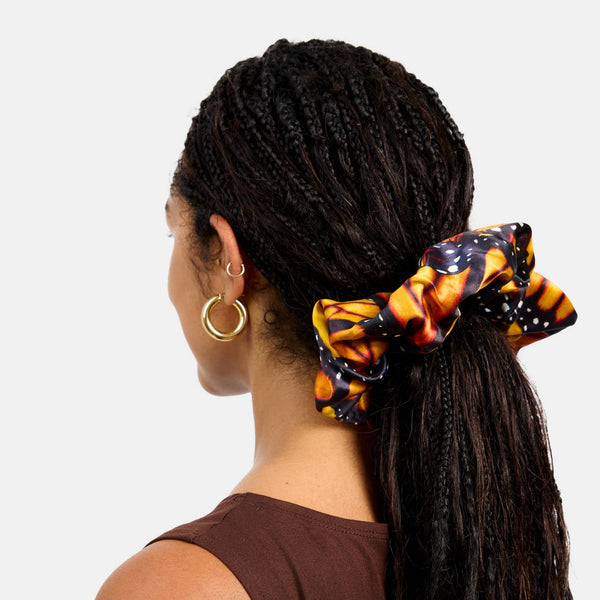 Silk Scrunchy - Large Monarch