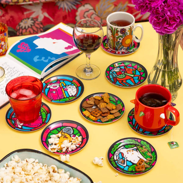 Stained Glass Coaster Set