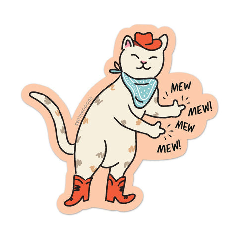 Cowboy Kitty Sticker