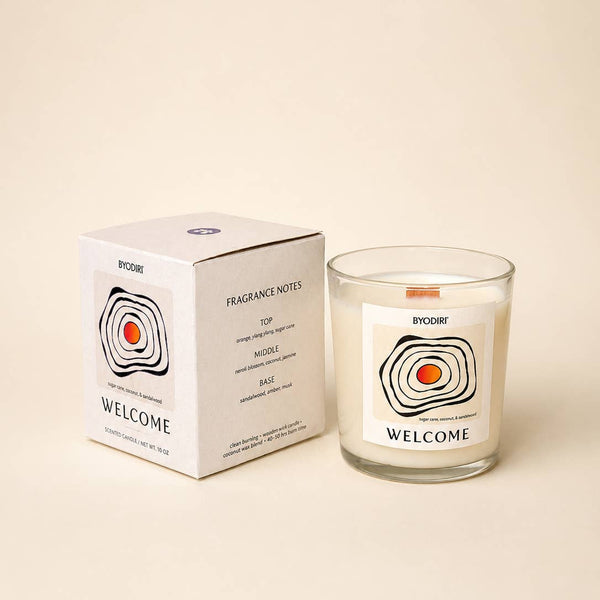 Welcome Candle - Coconut & Amber