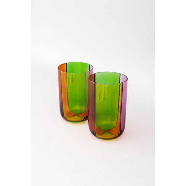 High Ball Glasses - Colorblock