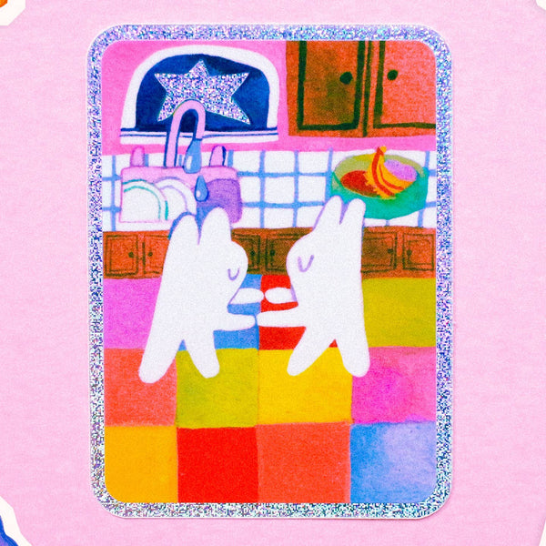 'Dancing in the Kitchen' Vinyl Sticker