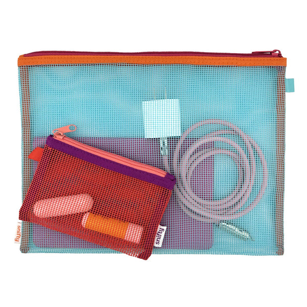 Carry On Mesh Pouches - Periwinkle
