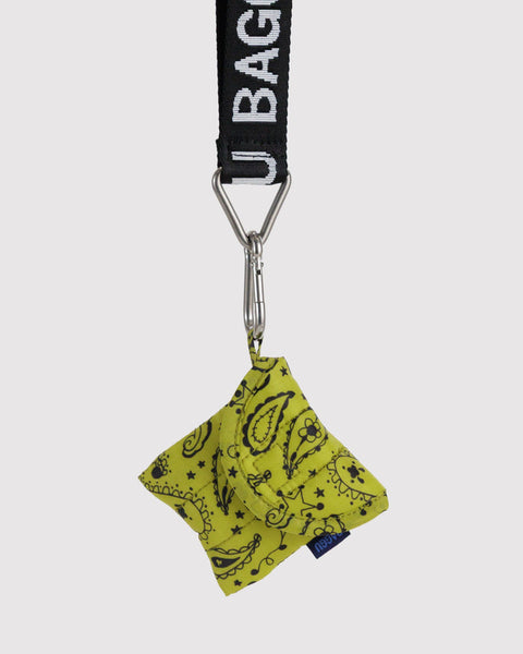 Puffy Earbuds Case - Chartreuse Paisley