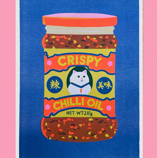 Chili Crisp Oil Riso Print