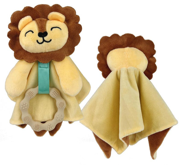 Plush Security Blanket & Teether Toy - Lion