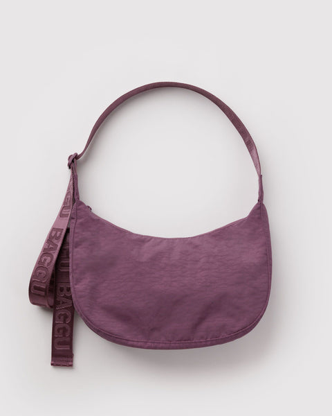 Medium Nylon Crescent Bag - Wild Plum
