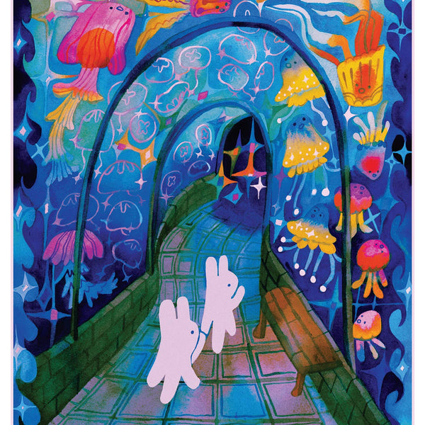 'Aquarium Date' Art Print