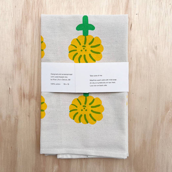 Happy Flower Tea Towel