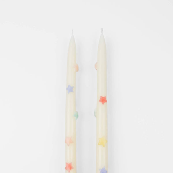 Mixed Star Taper Candles