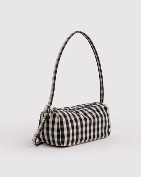 Nylon Loaf Bag - Black And Cream Gingham