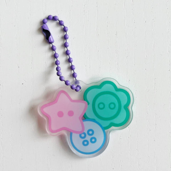 Bag + Journal Charm - Buttons