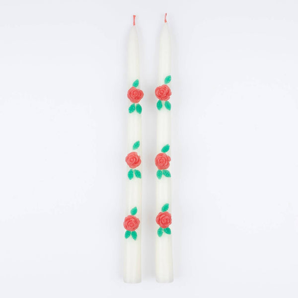 Rose Taper Candles