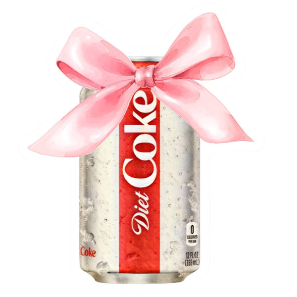Diet Coke Bow Sticker