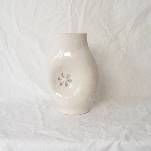 Daisy Vase - White