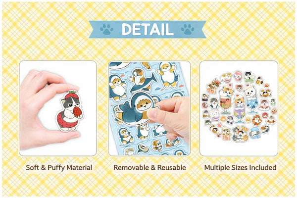 Mofusand Jelly Coating Stickers