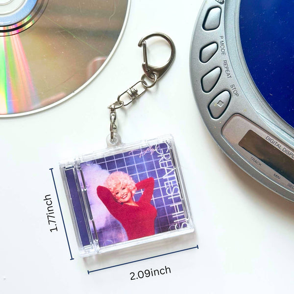 'Hit Clips' Mini CD Case Keychain - Dolly Parton: 9 To 5