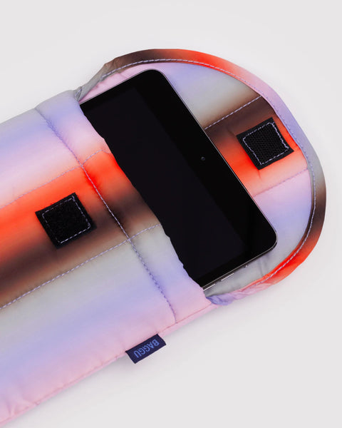 Puffy Tablet Sleeve 8" - Gradient Stripe Poppy & Lilac