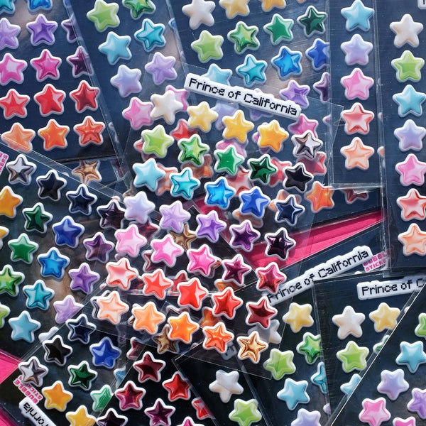 Puffy Rainbow Star Sticker Sheet
