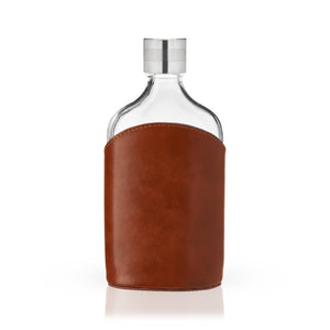 Parker Glass and Leather Flask