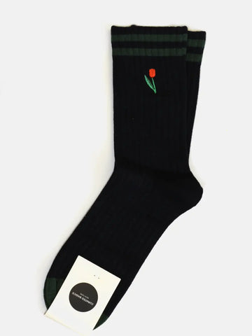 Tulip Embroidery Socks