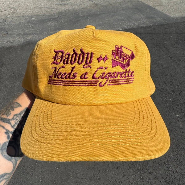 ‘Daddy Needs A Cigarette’ Hat - Golden Trucker