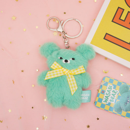 Wasabi Bear Plush Keychain - Mint