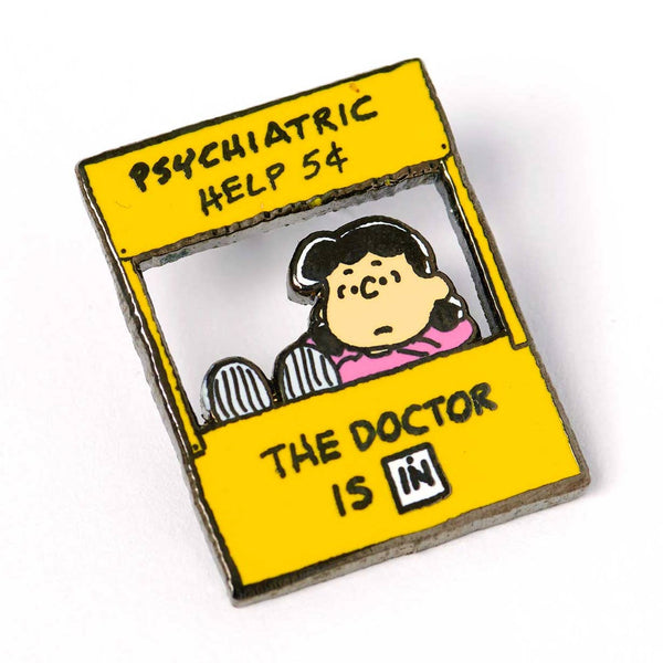 Lucy's Psychiatry Booth Pin