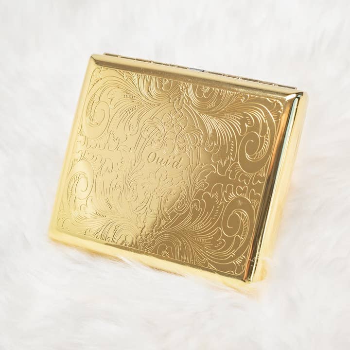 vintage cigarette case with lighter 1980 Vintage Sunflower Automatic Petrol Cigarette Lighter Case Signed China