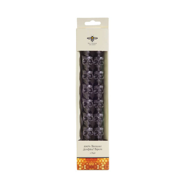 Sculpted Skull 10" Taper Candles – 100% Pure Beeswax