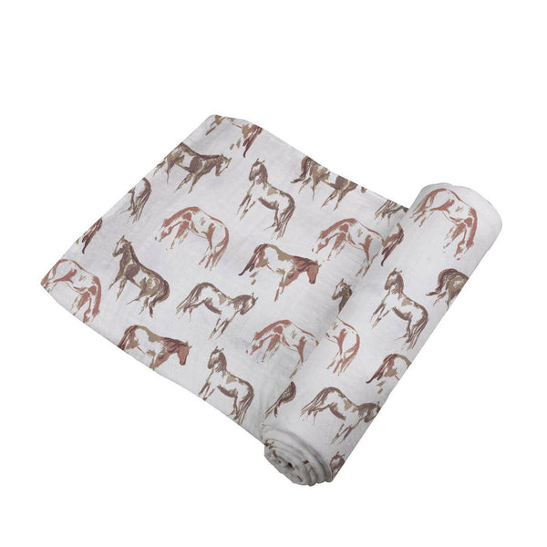 Wild Horses Bamboo Swaddle