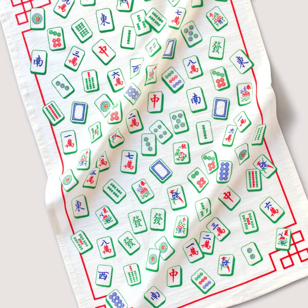 Mah Jong Tiles Tea Towel