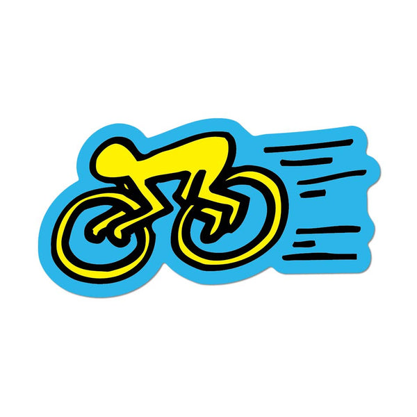Cyclist Sticker By Keith Haring