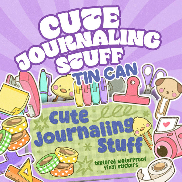 Cute Journaling Stuff Stickers Tin Can