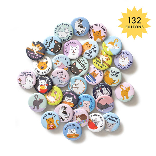 Cat Lover Button Assortment